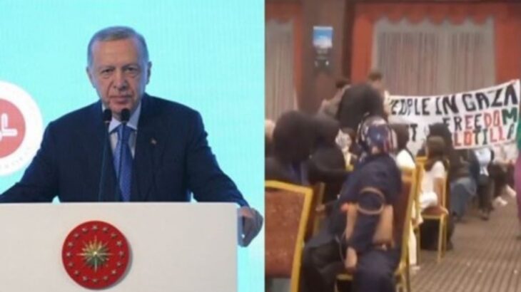 Erdoğan’ın Konuşması Sırasında ‘Gazze’ Protestosu Yapıldı