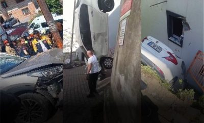 Fren yerine gaza bastı! Bina boşluğuna düştü