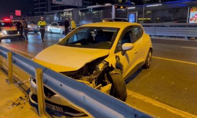 Alkollü sürücü 3 araca çarptı kaçmaya çalıştı! Diğer sürücüler yakalayarak darbetti