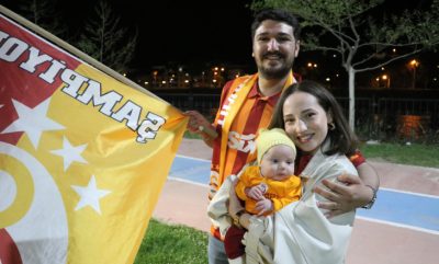 Amasya’da Galatasaraylı çift, 25. şampiyonluğu 52 günlük bebekleriyle kutladı