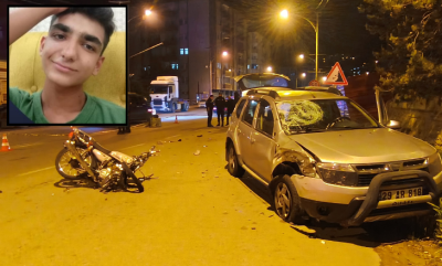 Otomobille çarpışan motosiklet sürücüsü öldü