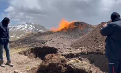 Doğal gaz hattına yıldırım düştü