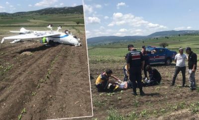 Bilecik’te eğitim uçağı tarlaya zorunlu iniş yaptı