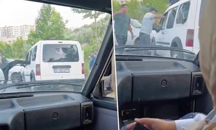 Kaza sonrası aracını parçaladılar